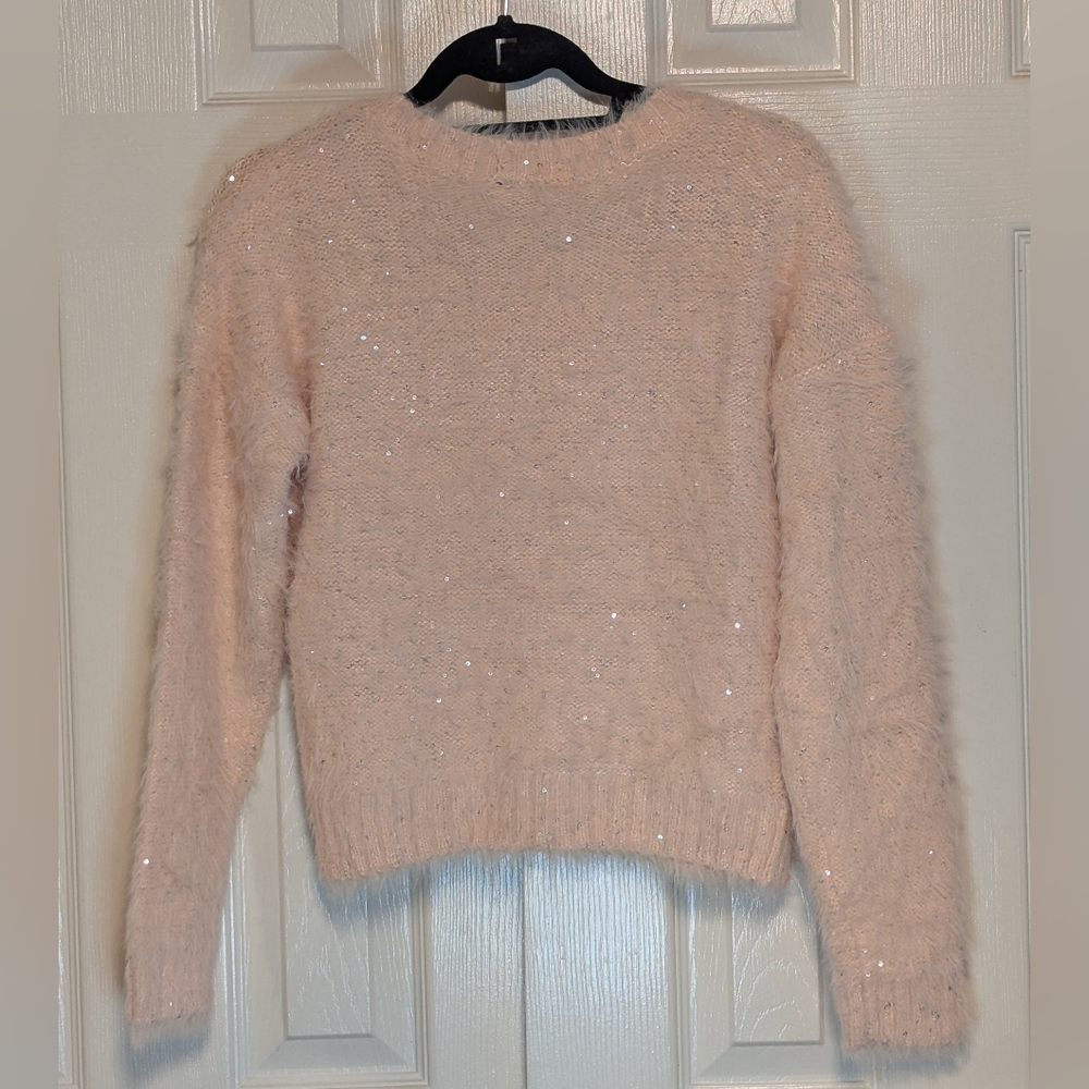 Noisy May Peach Sequins Sweater - Picture 4 of 8